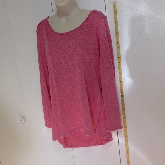 HANES SPORT Performance Pink Long Sleeve Hi Low Tunic NEW Womens Size Large - Picture 4 of 11